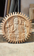 Buddha CNC wood carving by router