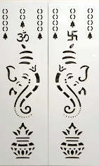 Ganesha laser cut decorative door panel